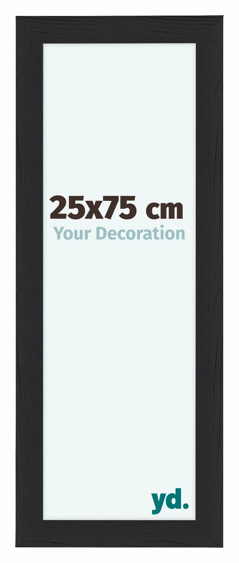 Bilderrahmen 25x75 cm - Schwarz Gemasert - MDF - Como
