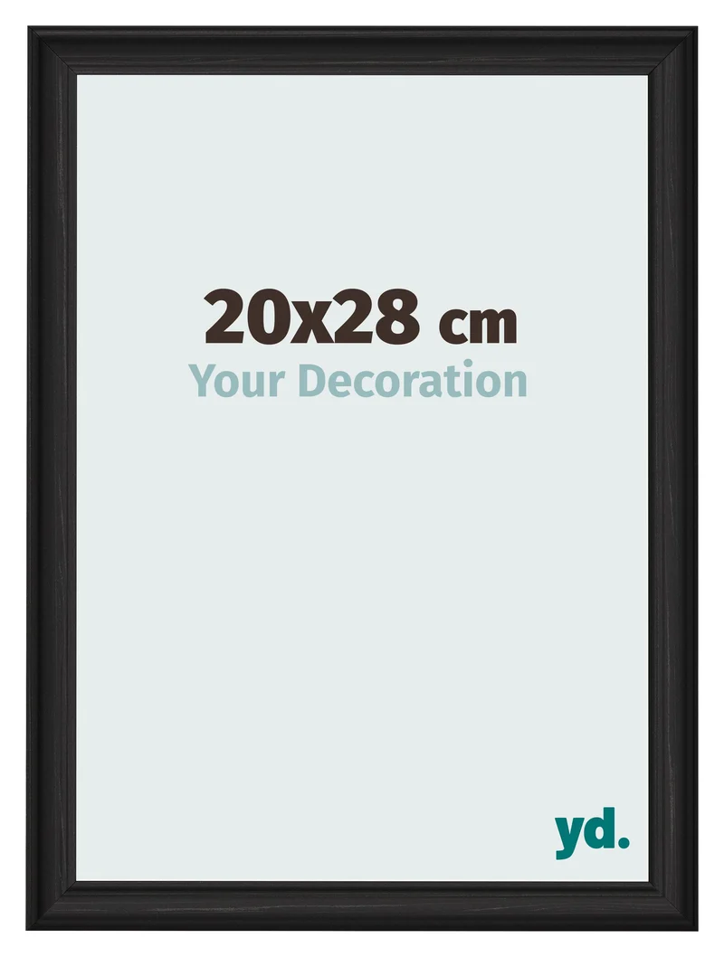 Bilderrahmen 20x28 cm - Schwarz Gemasert - MDF - Lazio