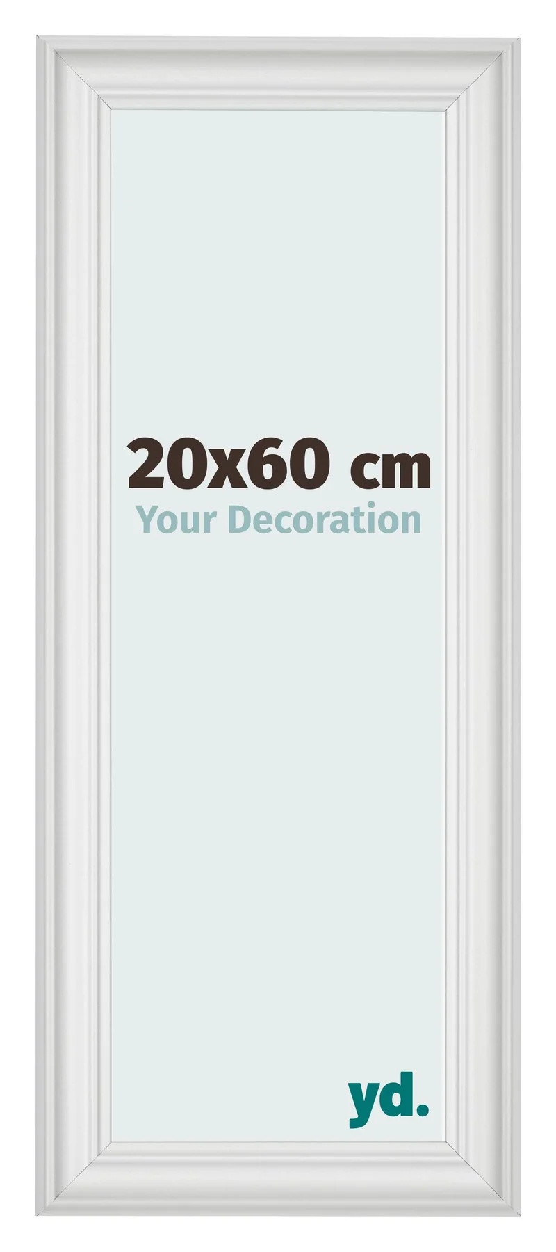 Bilderrahmen 20x60 cm - Weiß Gemasert - MDF - Lazio