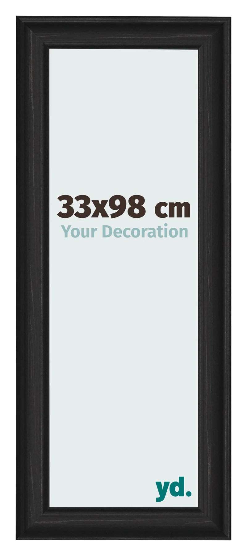 Bilderrahmen 33x98 cm - Schwarz Gemasert - MDF - Lazio