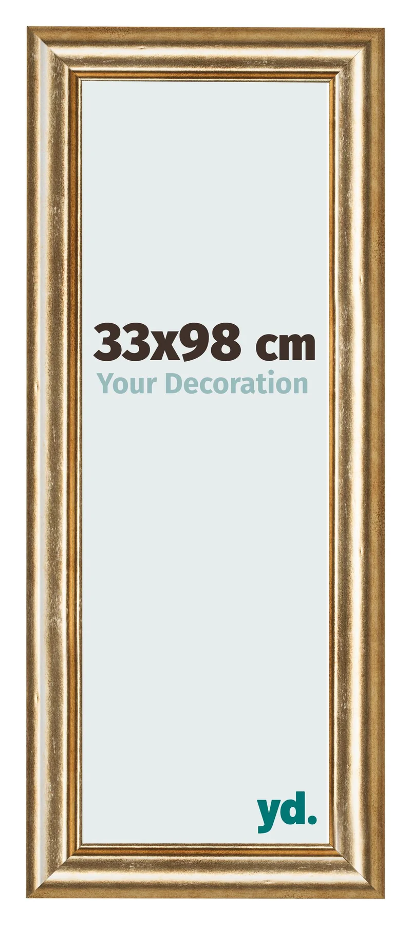 Bilderrahmen 33x98 cm - Gold Antik - MDF - Lazio