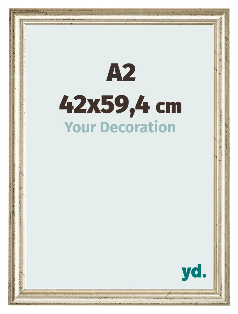 Bilderrahmen A2 - 42x59,4 cm - Metallglanz - MDF - Lazio
