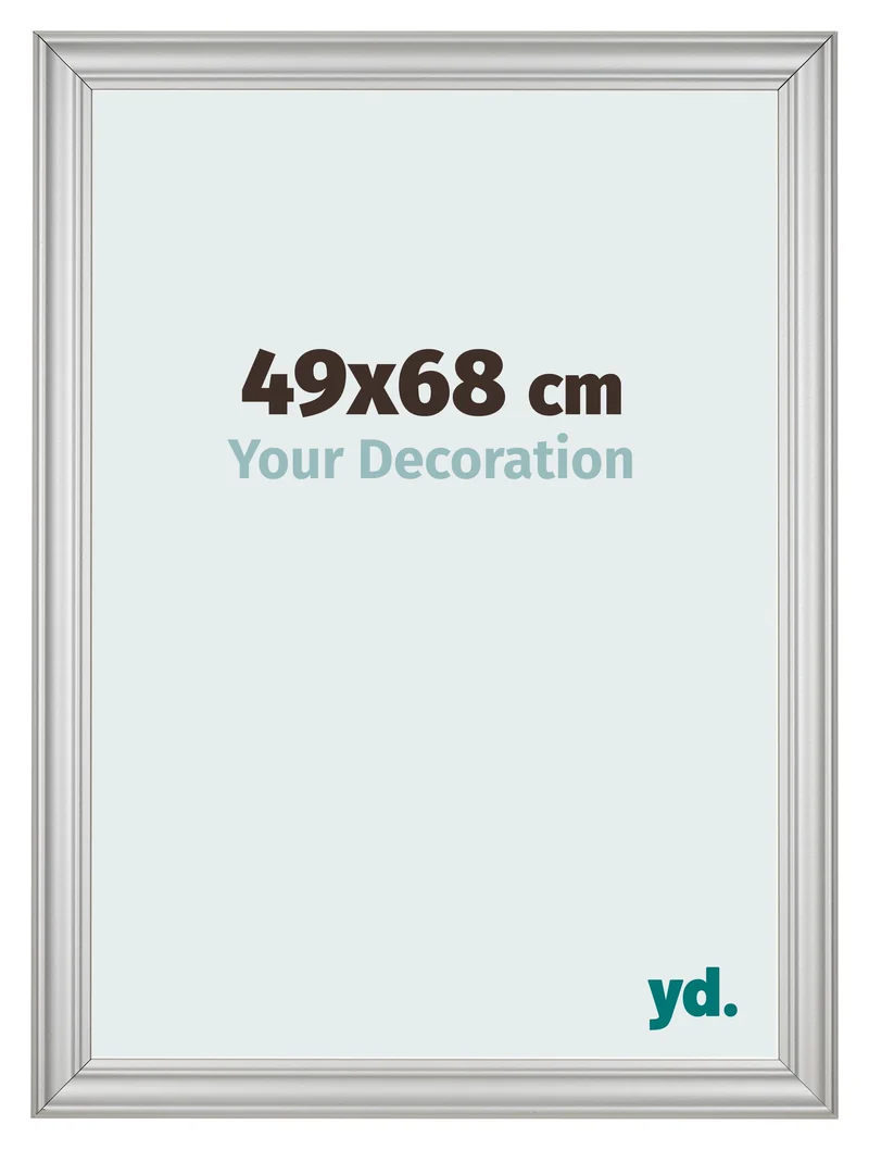 Bilderrahmen 49x68 cm - Silber Matt - MDF - Lazio