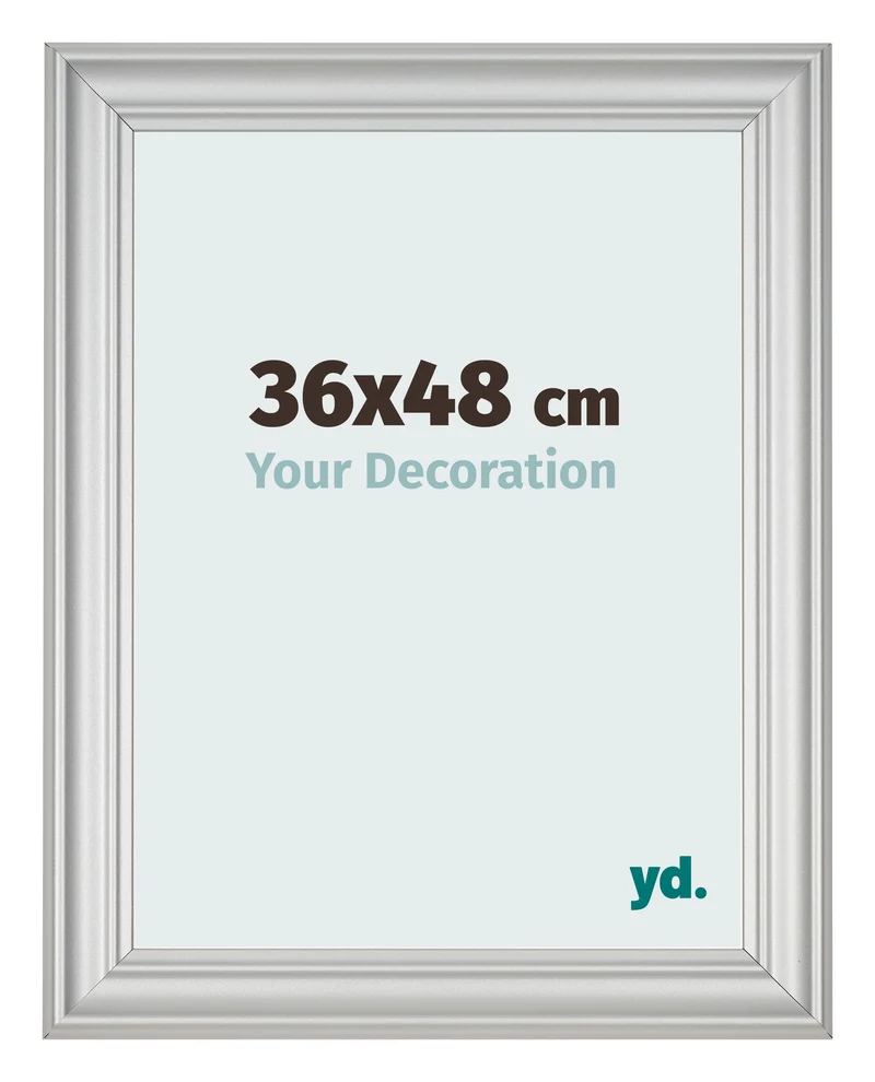 Bilderrahmen 36x48 cm - Silber Matt - MDF - Lazio