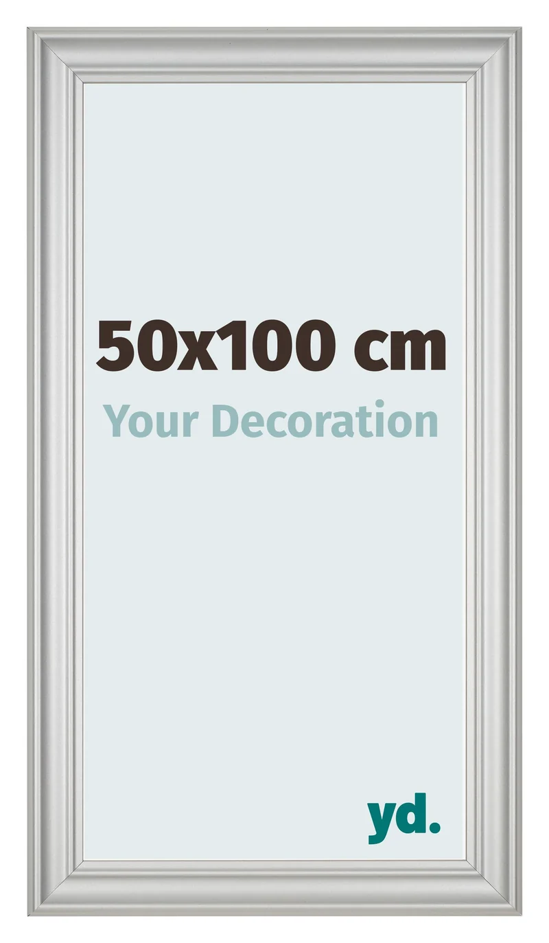 Bilderrahmen 50x100 cm - Silber Matt - MDF - Lazio