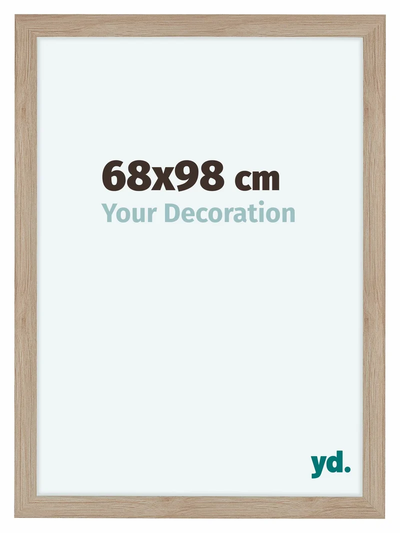 Bilderrahmen 68x98 cm - Eiche Hell - MDF - Como