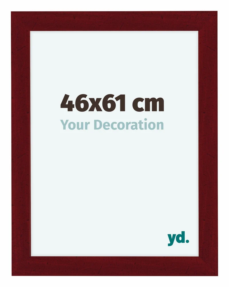 Bilderrahmen 46x61 cm - Weinrot Gewischt - MDF - Como