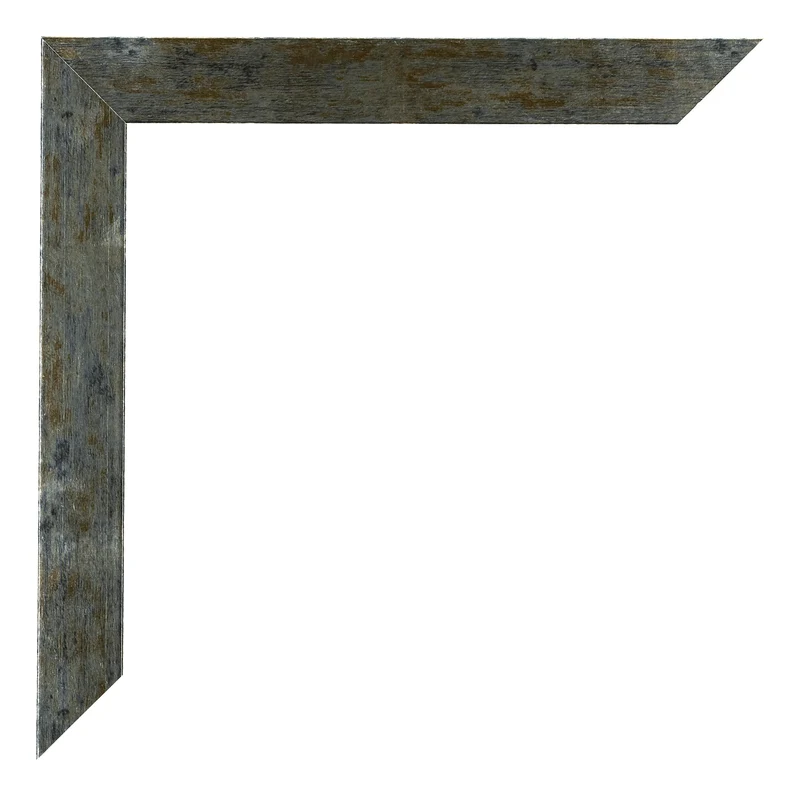 Bilderrahmen 50x75 cm - Blau Gold Meliert - MDF - Mura