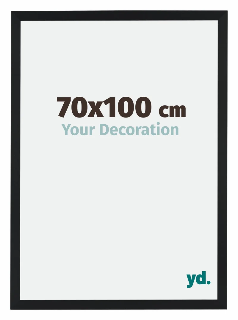 Bilderrahmen 70x100 cm - Schwarz Matt - MDF - Catania