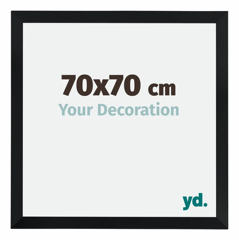Bilderrahmen 70x70 cm - Schwarz Matt - MDF - Catania