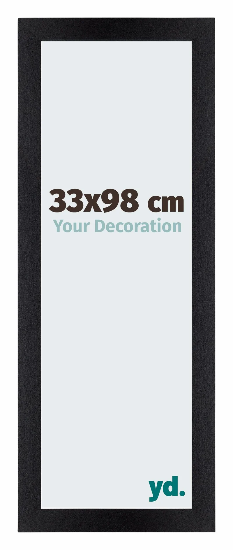 Bilderrahmen 33x98 cm - Schwarz Matt - MDF - Mura
