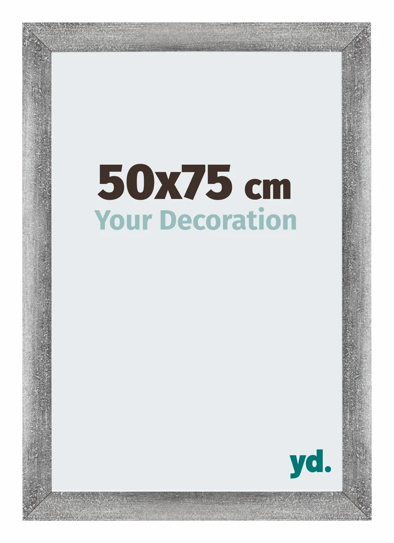 Bilderrahmen 50x75 cm - Grau Gewischt - MDF - Mura