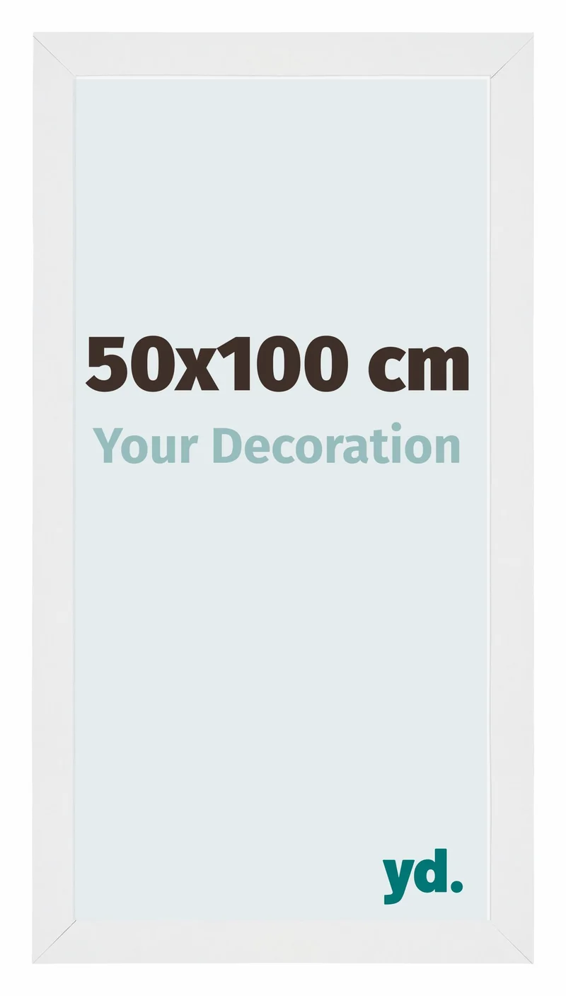 Bilderrahmen 50x100 cm - Weiss Matt - MDF - Mura