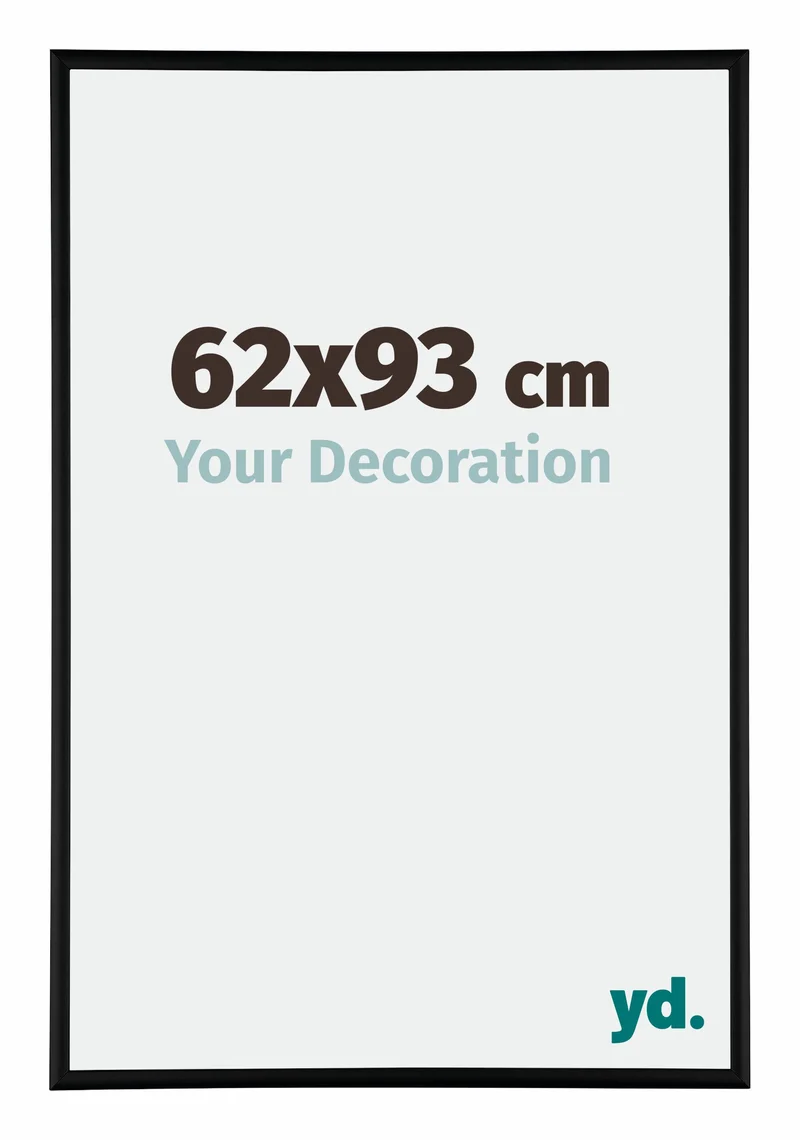 Bilderrahmen 62x93 cm - Schwarz Matt - Aluminium - Kent