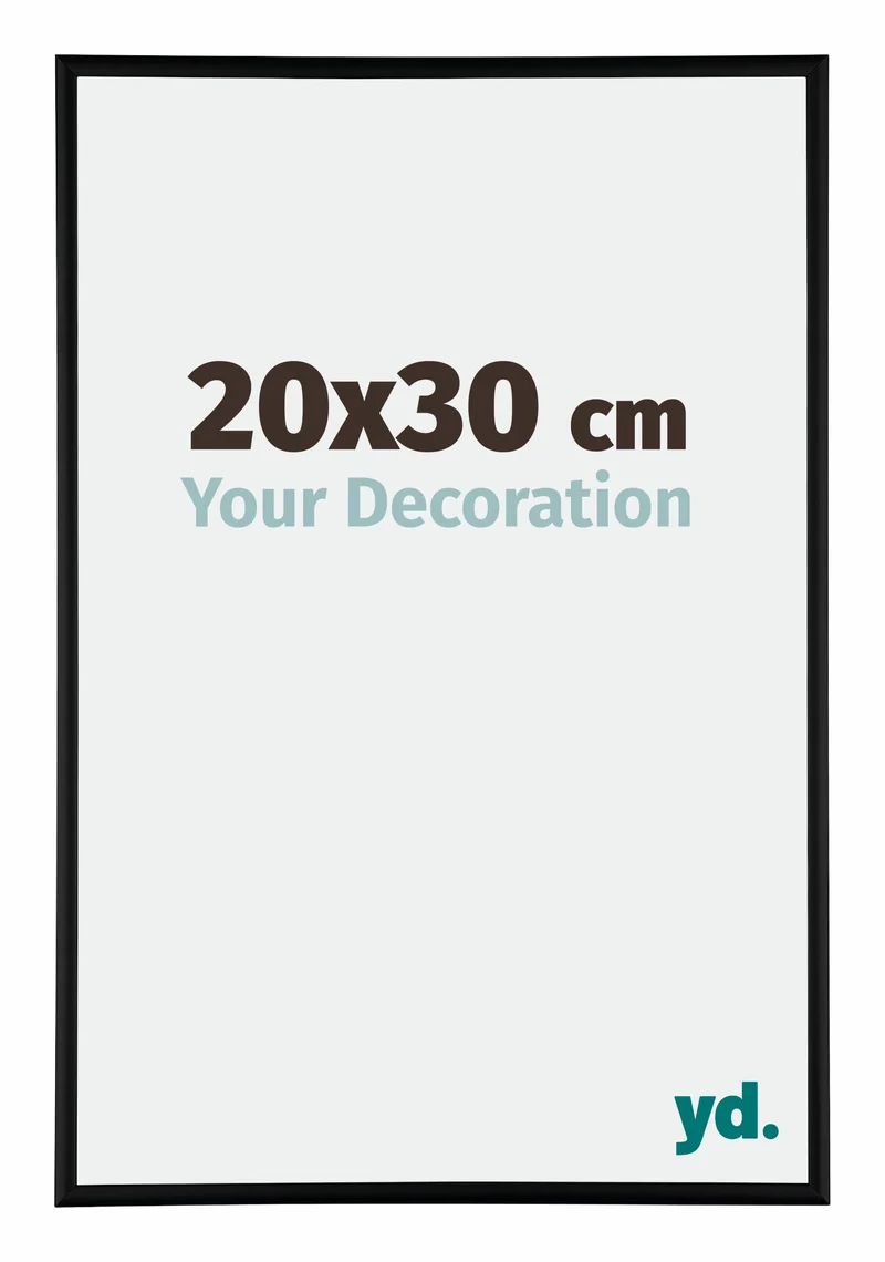 Bilderrahmen 20x30 cm - Schwarz Matt - Aluminium - Kent