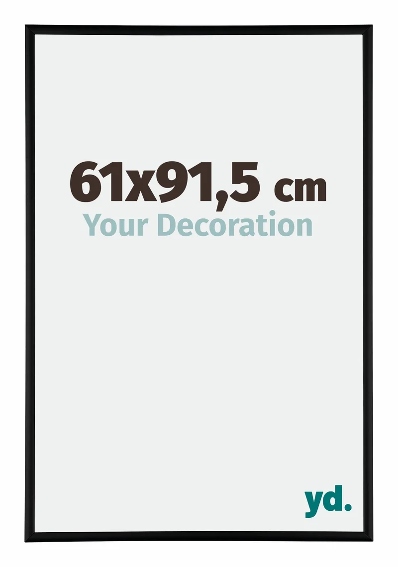Bilderrahmen 61x91,5 cm - Schwarz Matt - Aluminium - Kent
