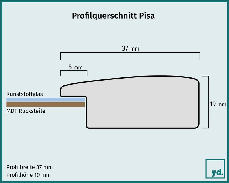 Bilderrahmen 20x30 cm - Grün - MDF - Pisa