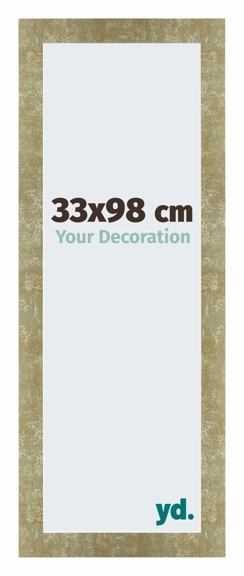 Bilderrahmen 33x98 cm - Gold Antik - MDF - Mura