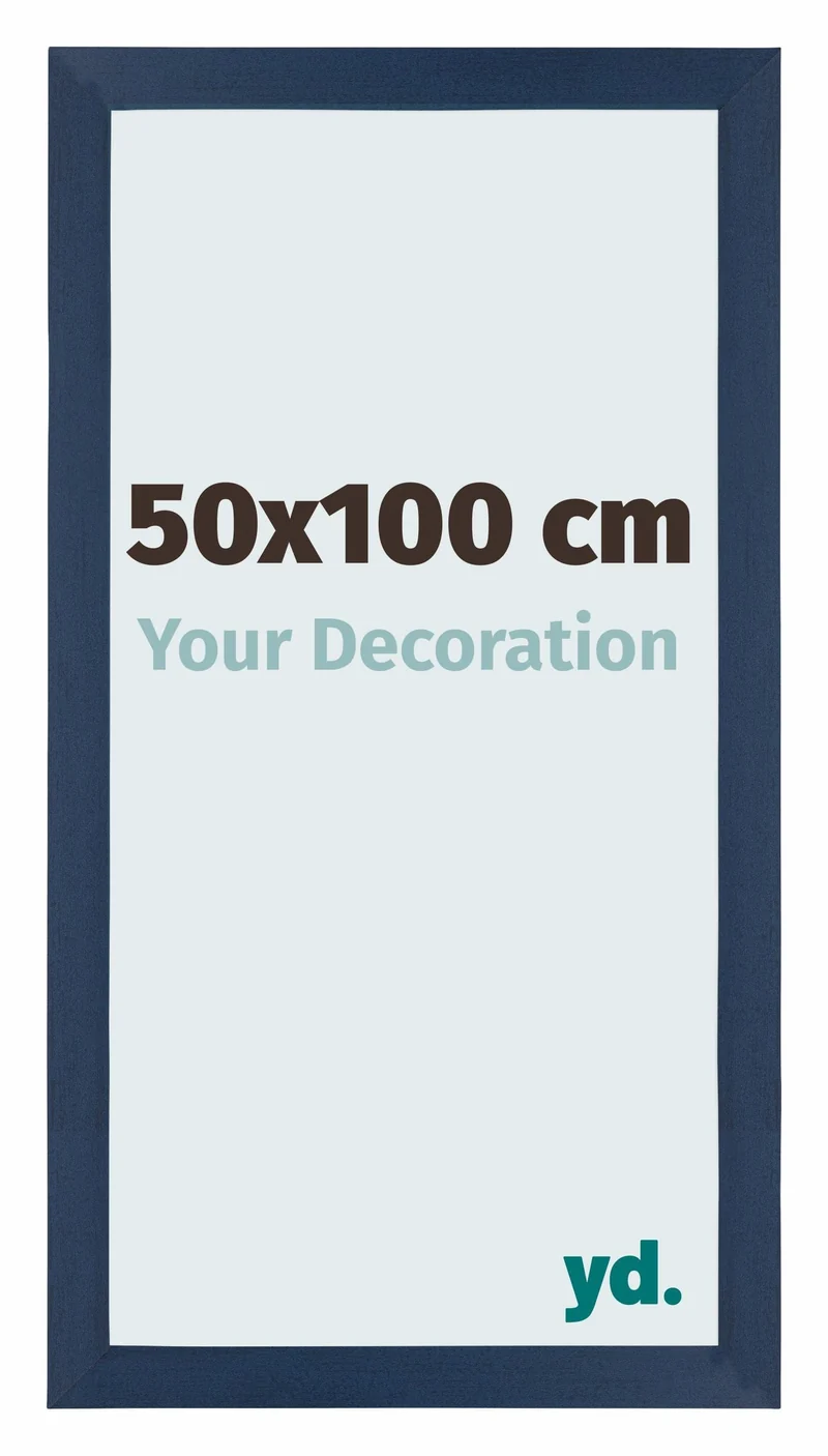 Bilderrahmen 50x100 cm - Dunkelblau Gewischt - MDF - Mura