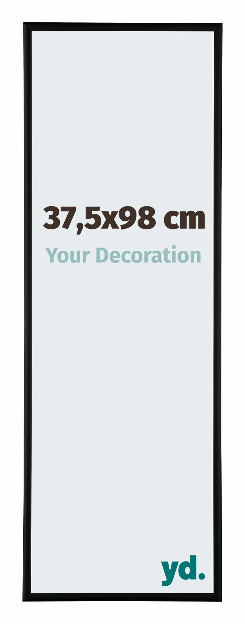 Bilderrahmen 37,5x98 cm - Schwarz Matt - Aluminium - Kent