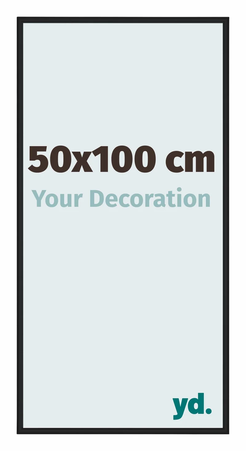 Bilderrahmen 50x100 cm - Schwarz Matt - Aluminium - New York - Aluminium - New York