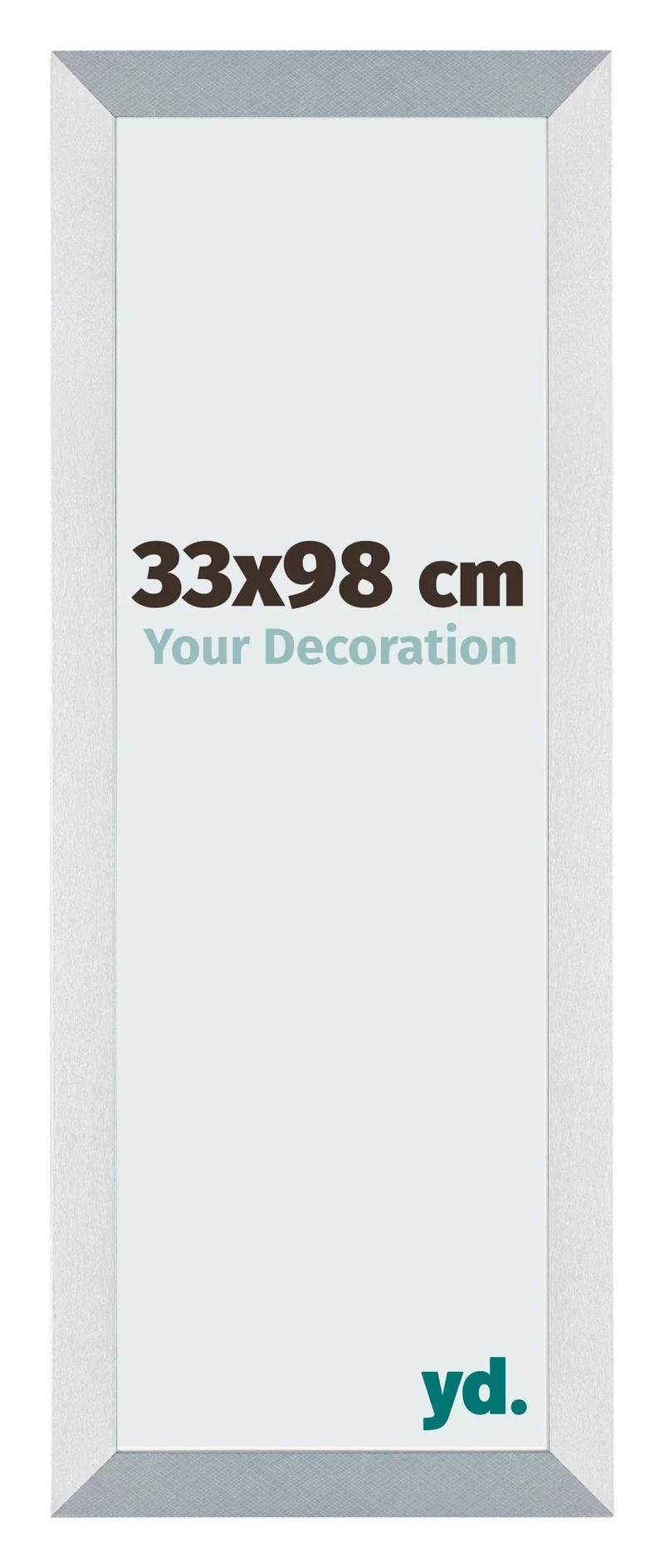 Bilderrahmen 33x98 cm - Aluminium - Gebürstet - MDF - Mura