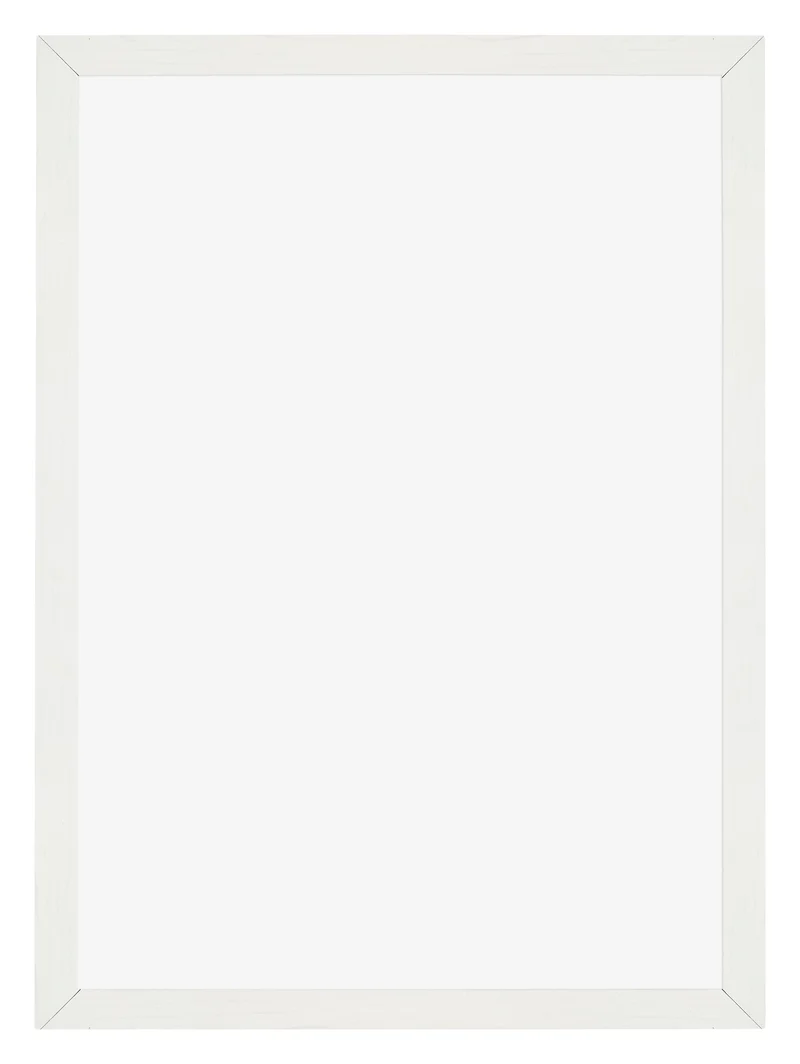Bilderrahmen 48x68 cm - Weiss Gemasert - MDF - Mura