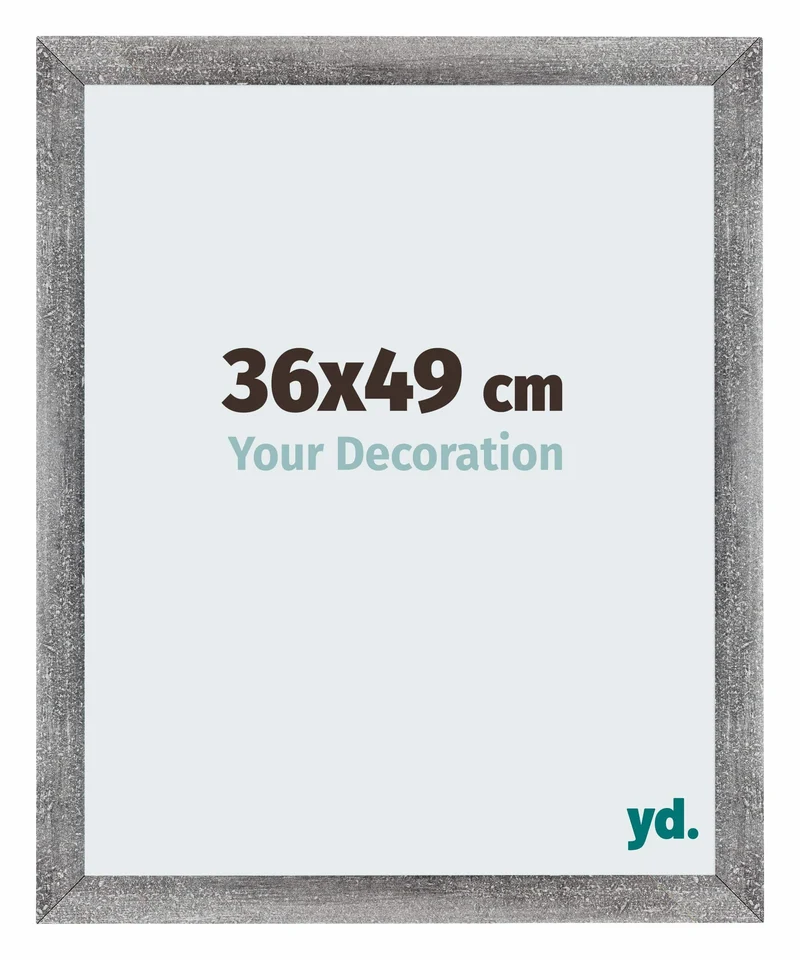 Bilderrahmen 36x49 cm - Grau Gewischt - MDF - Mura