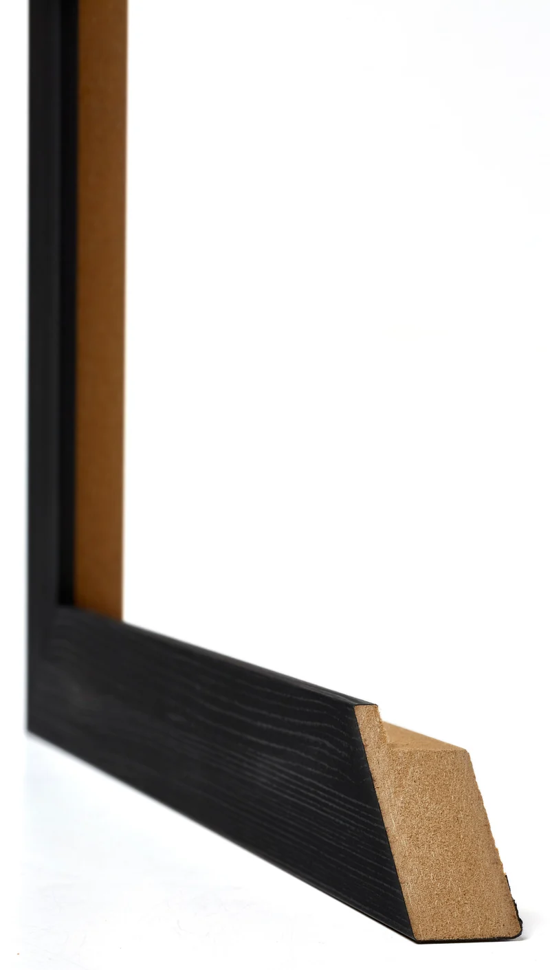 Bilderrahmen 46x61 cm - Schwarz Gemasert - MDF - Mura
