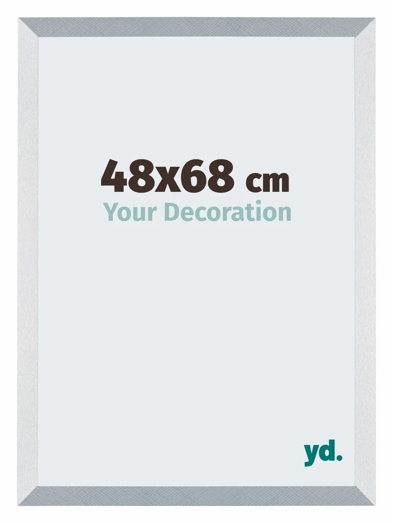 Bilderrahmen 48x68 cm - Aluminium - Gebürstet - MDF - Mura