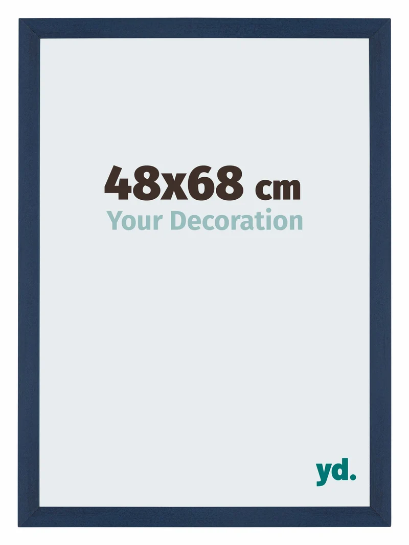 Bilderrahmen 48x68 cm - Dunkelblau Gewischt - MDF - Mura