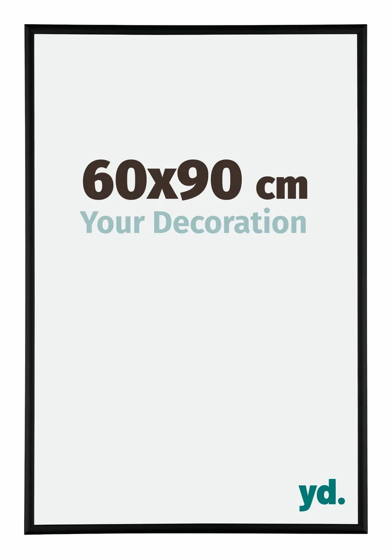 Bilderrahmen 60x90 cm - Schwarz Matt - Aluminium - Kent