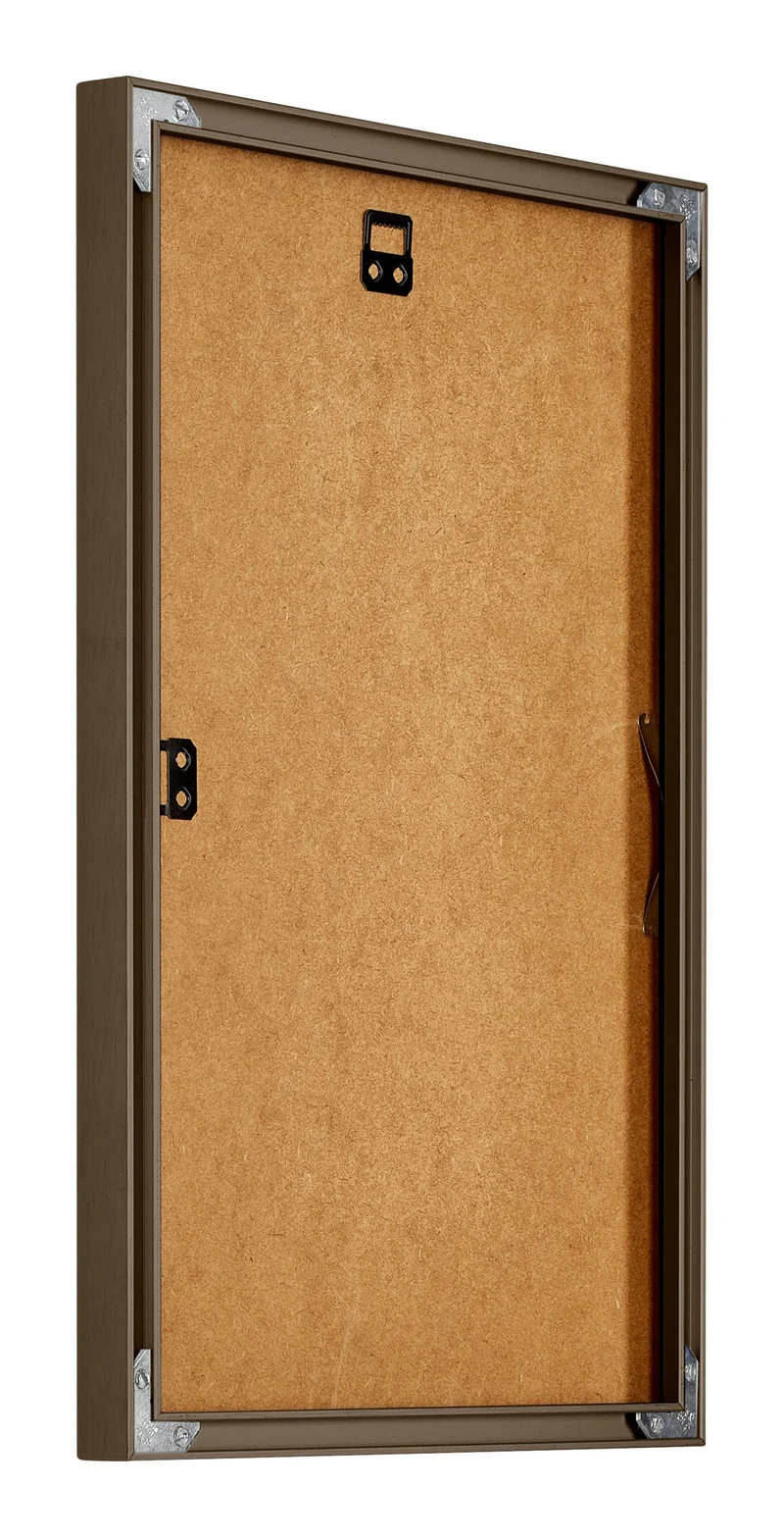 Bilderrahmen 50x75 cm - Nussbaum Struktur - Aluminium - New York