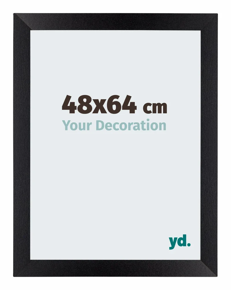 Bilderrahmen 48x64 cm - Schwarz Matt - MDF - Mura