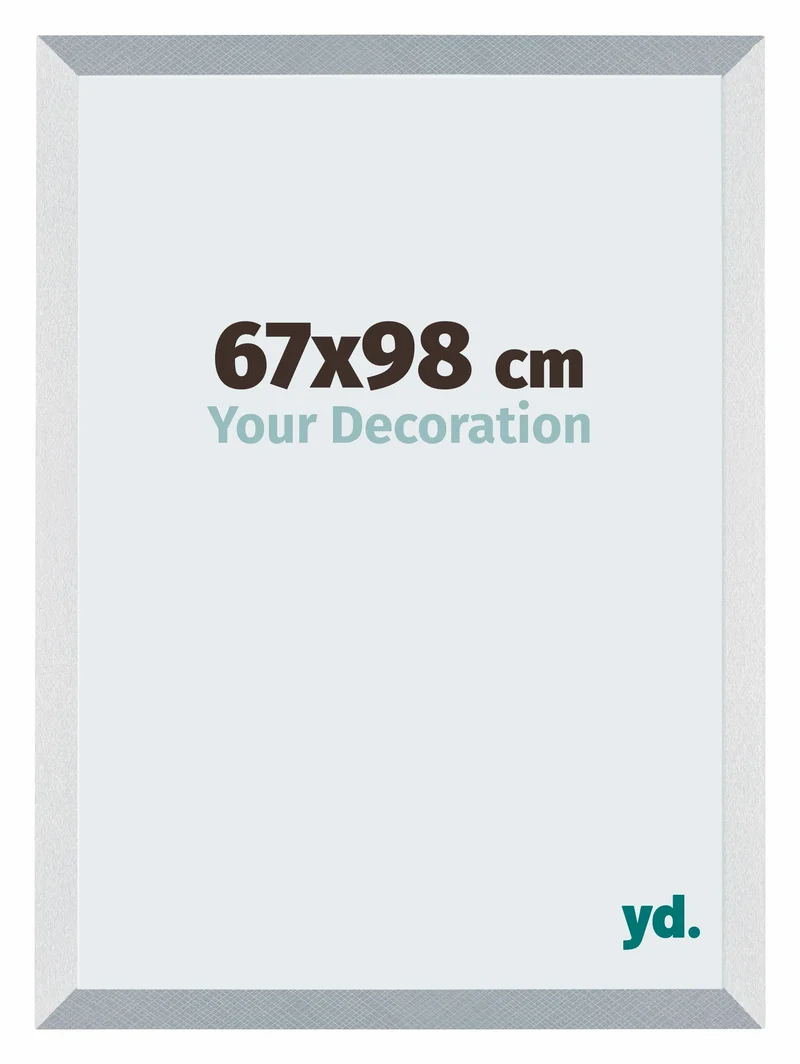 Bilderrahmen 67x98 cm - Aluminium - Gebürstet - MDF - Mura