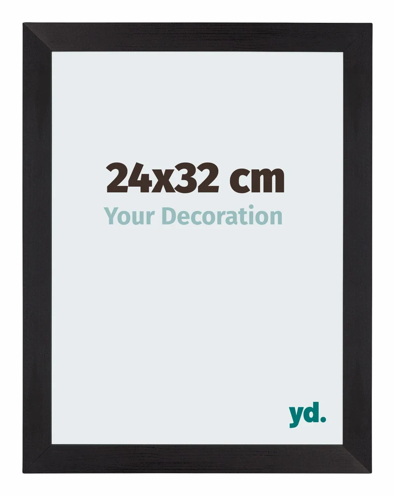 Bilderrahmen 24x32 cm - Schwarz Gemasert - MDF - Mura