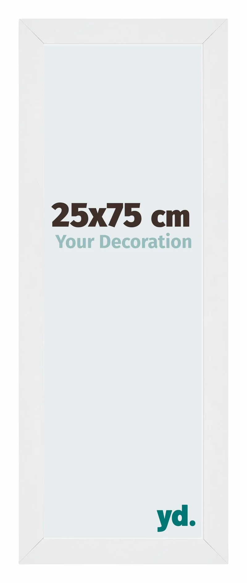 Bilderrahmen 25x75 cm - Weiss Hochglanz - MDF - Mura