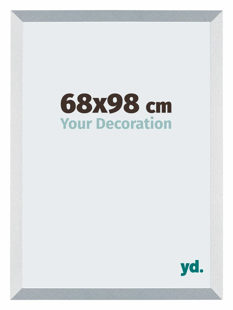 Bilderrahmen 68x98 cm - Aluminium - Gebürstet - MDF - Mura