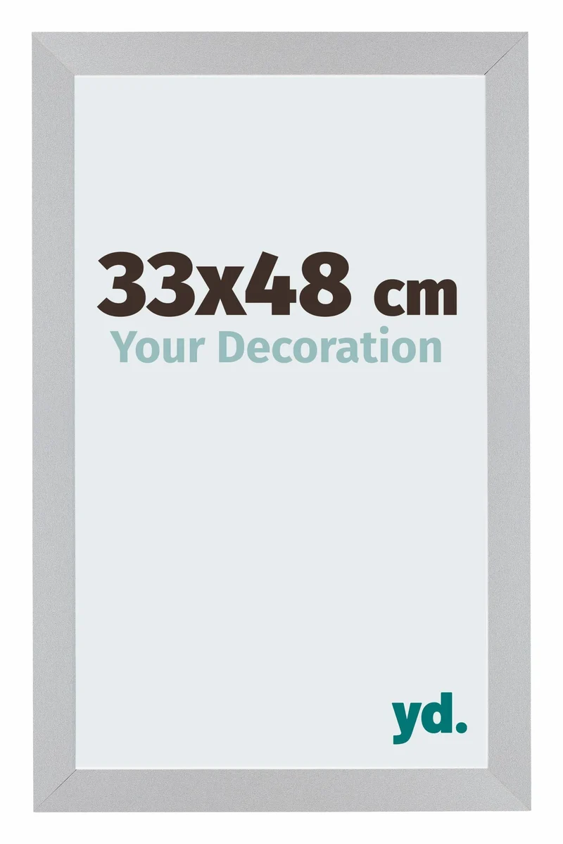 Bilderrahmen 33x48 cm - Silber Matt - MDF - Mura
