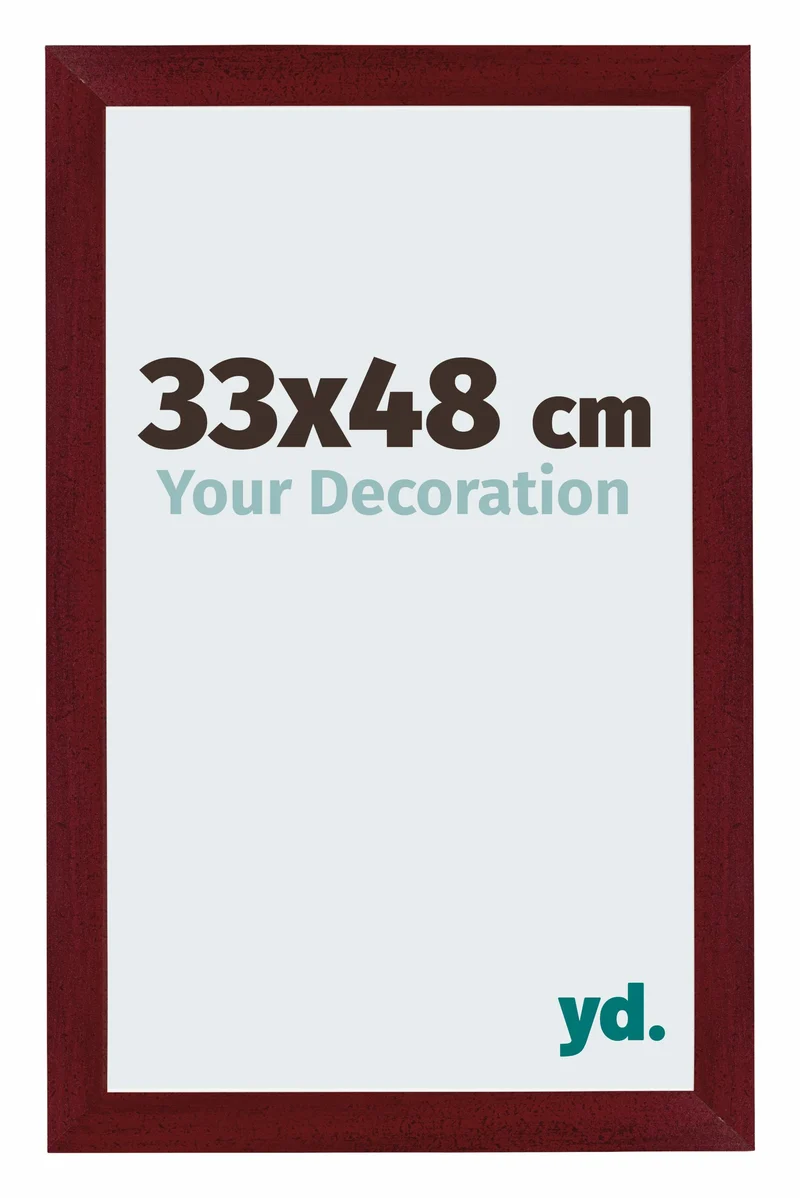 Bilderrahmen 33x48 cm - Weinrot Gewischt - MDF - Mura