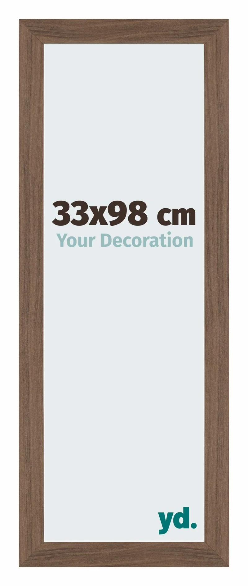 Bilderrahmen 33x98 cm - Nussbaum Dunkel - MDF - Mura