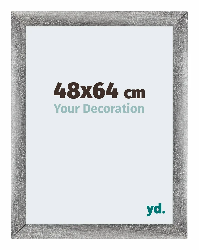 Bilderrahmen 48x64 cm - Grau Gewischt - MDF - Mura