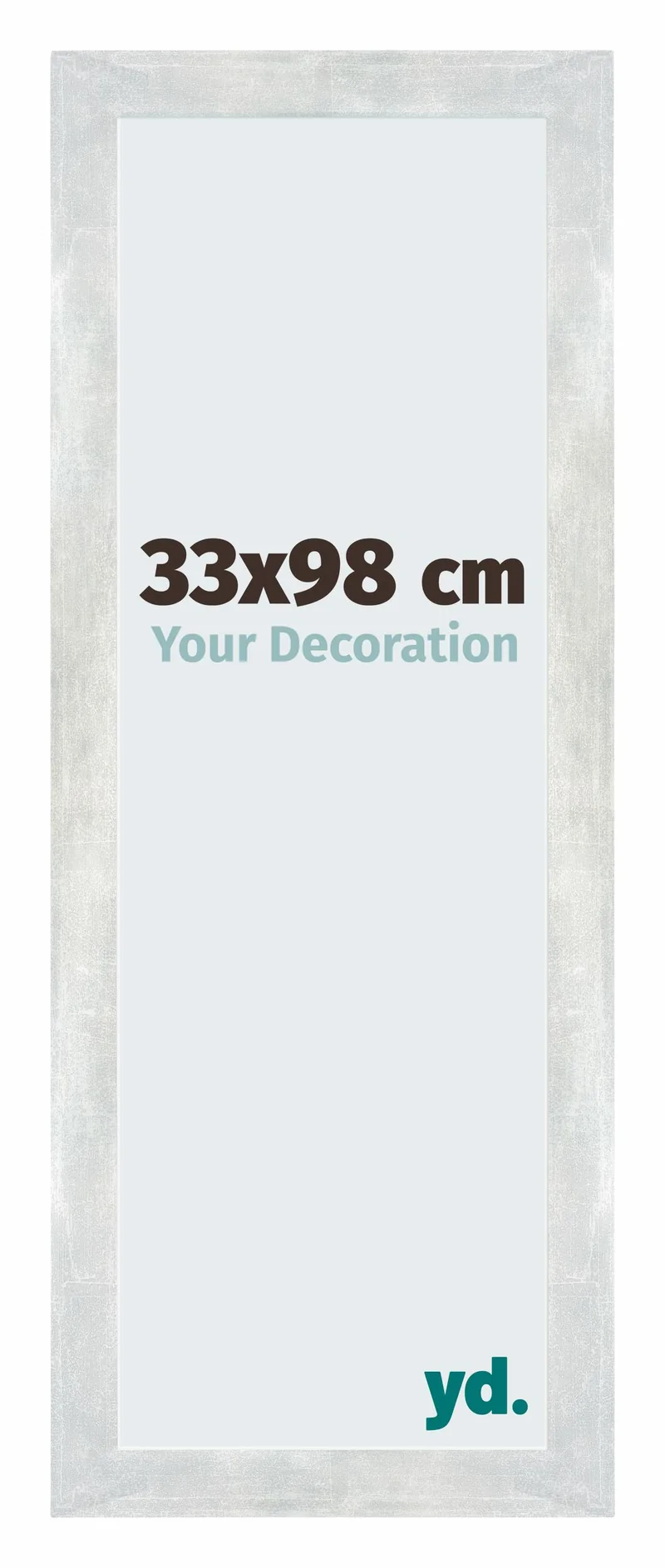 Bilderrahmen 33x98 cm - Silberglanz Vintage - MDF - Mura