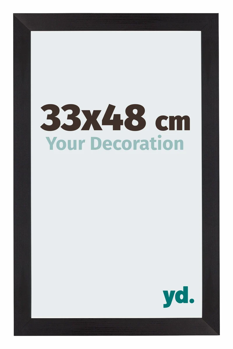 Bilderrahmen 33x48 cm - Schwarz Gemasert - MDF - Mura