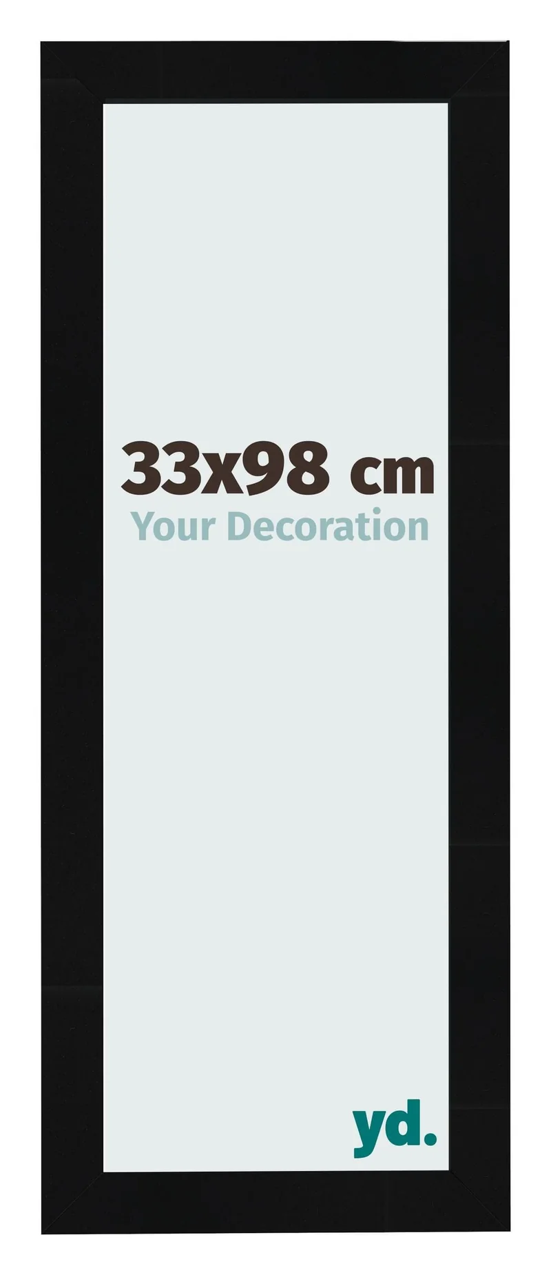 Bilderrahmen 33x98 cm - Schwarz Hochglanz - MDF - Pisa