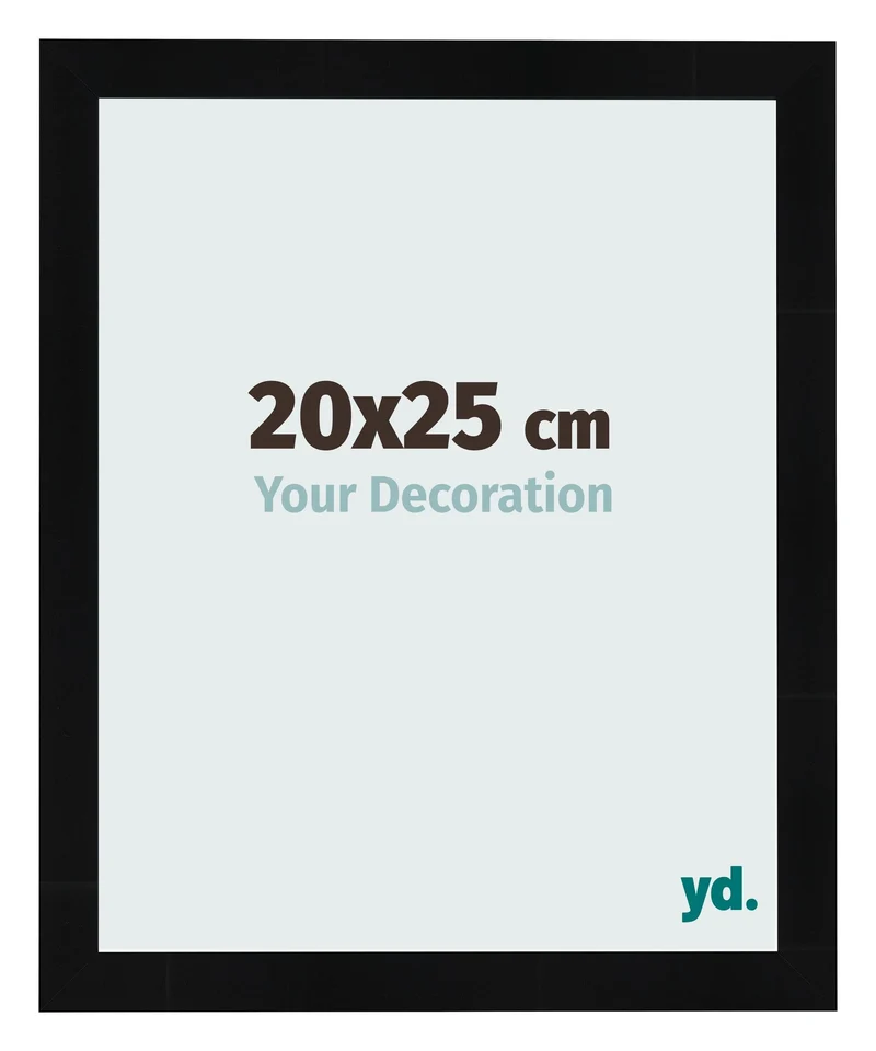 Bilderrahmen 20x25 cm - Schwarz Hochglanz - MDF - Pisa