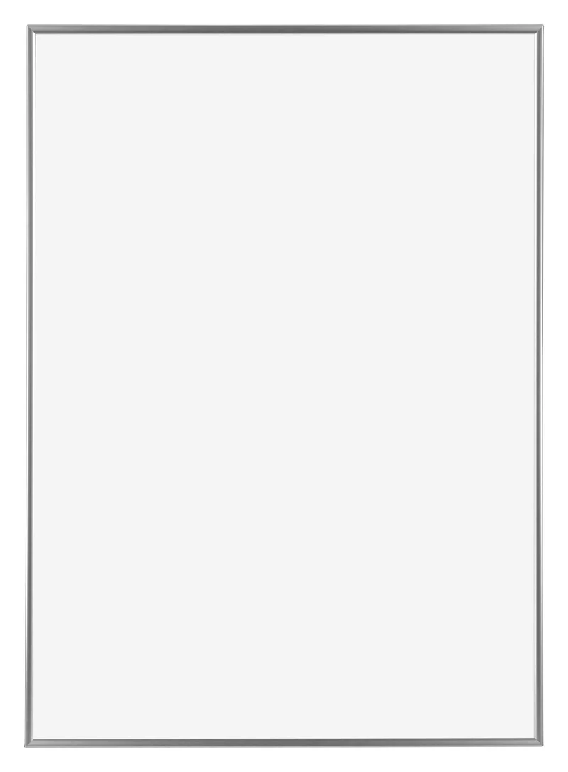 Bilderrahmen 68x98 cm - Silber Hochglanz - Kunststoff - Evry