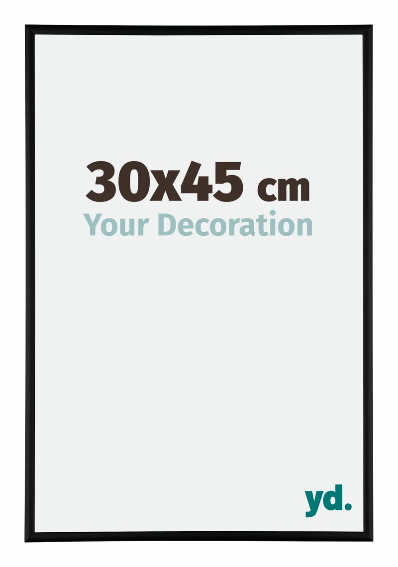 Bilderrahmen 30x45 cm - Schwarz Matt - Aluminium - Kent