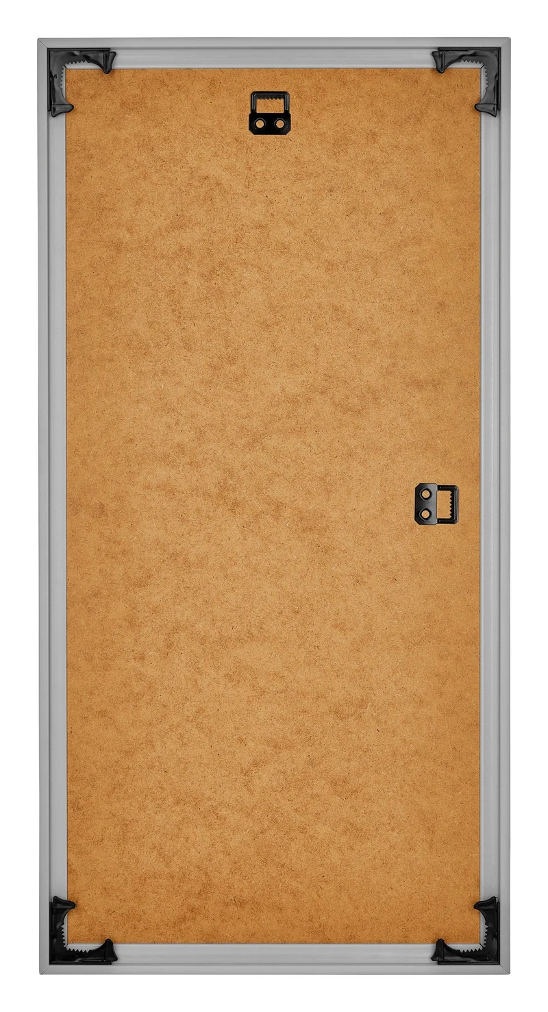 Bilderrahmen 50x100 cm - Silber Hochglanz - Kunststoff - Evry