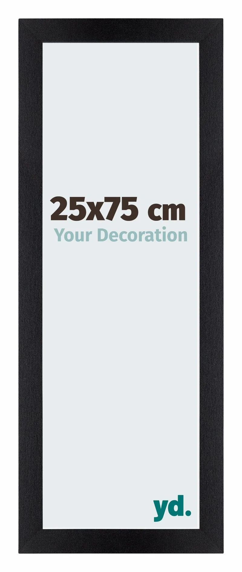 Bilderrahmen 25x75 cm - Schwarz Matt - MDF - Mura